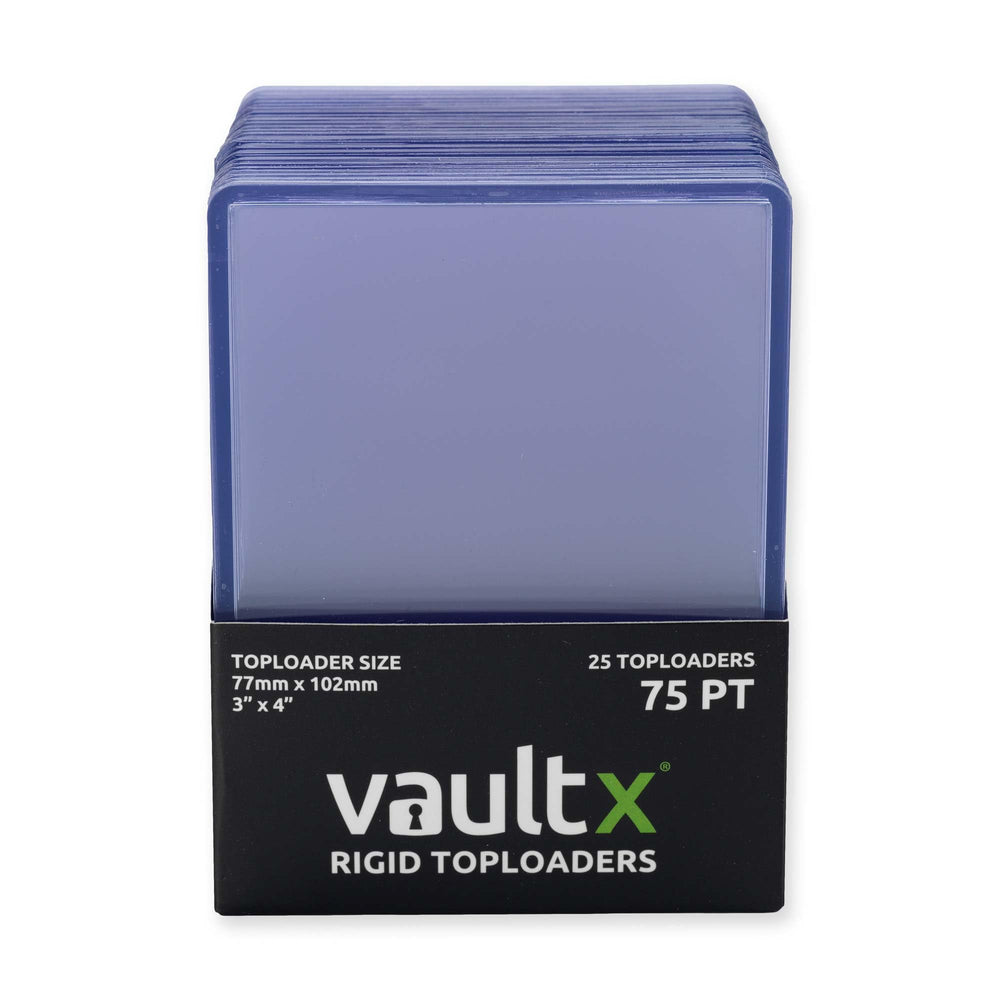 Vault X Toploaders 3x4 clear view demonstrating standard card fit