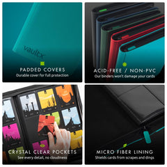Vault X zipper closure keeps contents safe during transport.