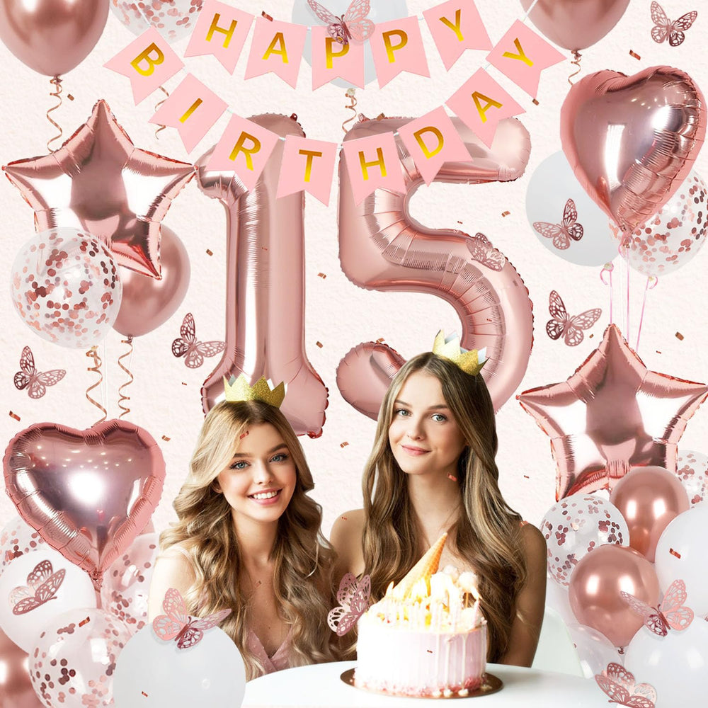 VBEOLLOV rose gold 18-inch heart balloon creates romantic focal point