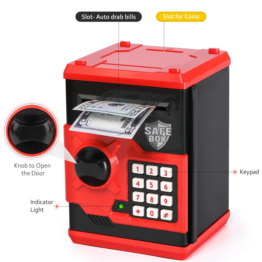 Vcertcpl ATM piggy bank coin slot for easy coin storage and counting