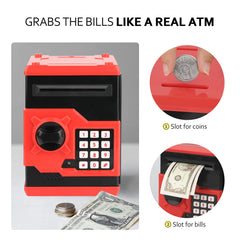 Vcertcpl ATM piggy bank large capacity for coins and notes