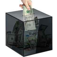Vcertcpl clear piggy bank 12x12cm visible savings at a glance.