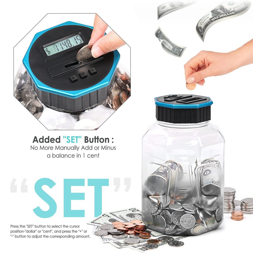 Vcertcpl kids and adults savings goals gift-ready piggy bank.
