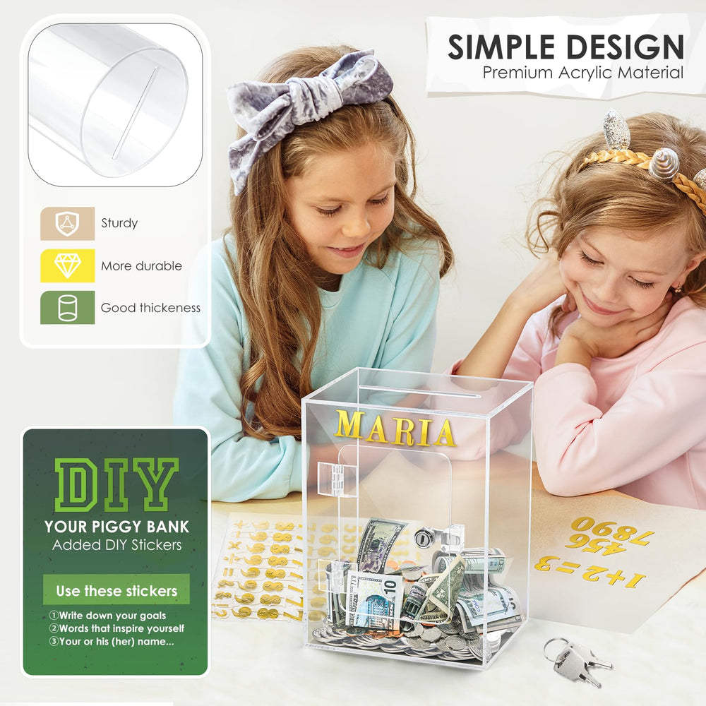Vcertcpl X-Large piggy bank gift idea for budgets and goals