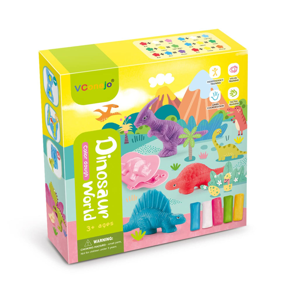 VConejo dinosaurs, colors, and shapes encourage exploration and sensory engagement.