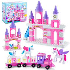 VConejo unicorn castle pieces for creative play that builds fine motor skills.