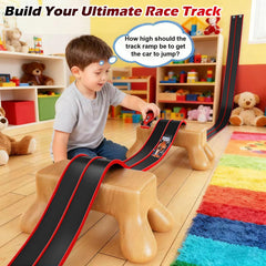 Vcsaq flexible track rolled up for compact storage and travel.