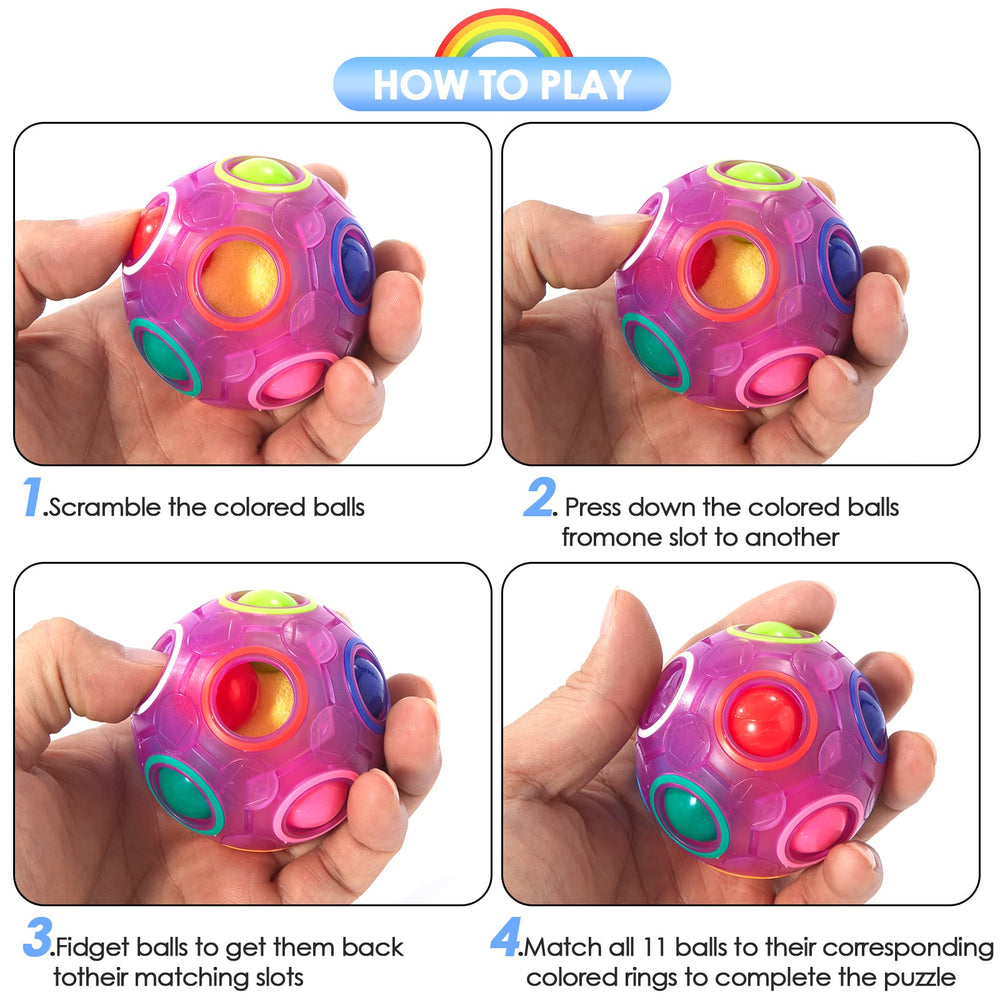 Vdealen Rainbow Puzzle Ball center sponge enables smooth, satisfying movement.