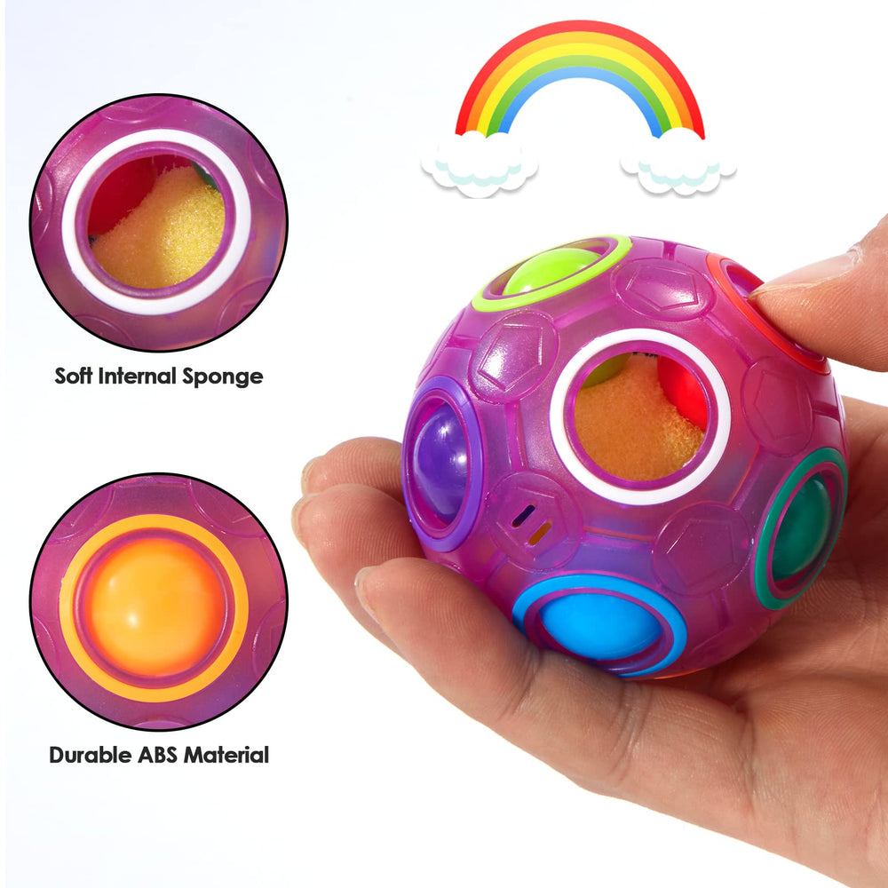 Vdealen Magic Rainbow Puzzle Ball color rings guide matching for a brain teaser.