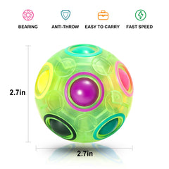 Vdealen Magic Rainbow Puzzle Ball inner-balls glide smoothly for satisfying fidget play.