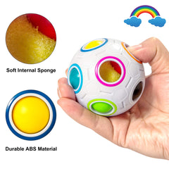 Vdealen Magic Rainbow Puzzle Ball inside balls detail for brain teaser