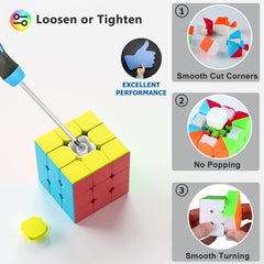 Vdealen 2x2x2 cube close-up highlighting durable ABS material