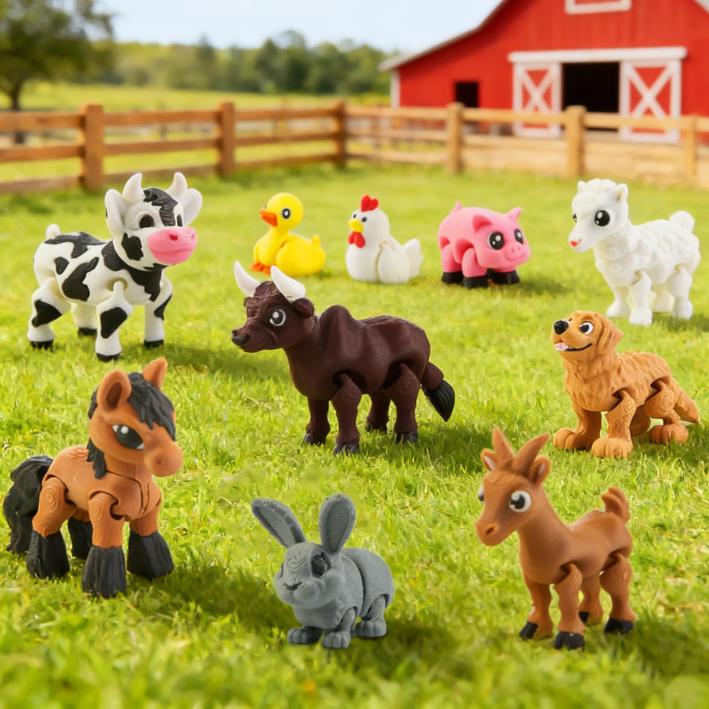 VDEZX sheep 3D-printed figurine for farm-themed play and display.