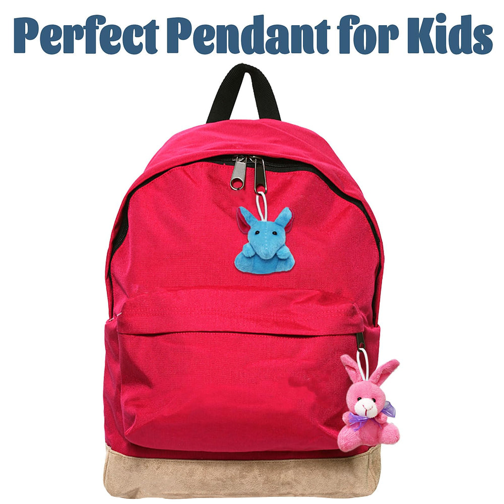 VEALIZUU rabbit mini plush keychain, soft texture perfect for kids' backpacks