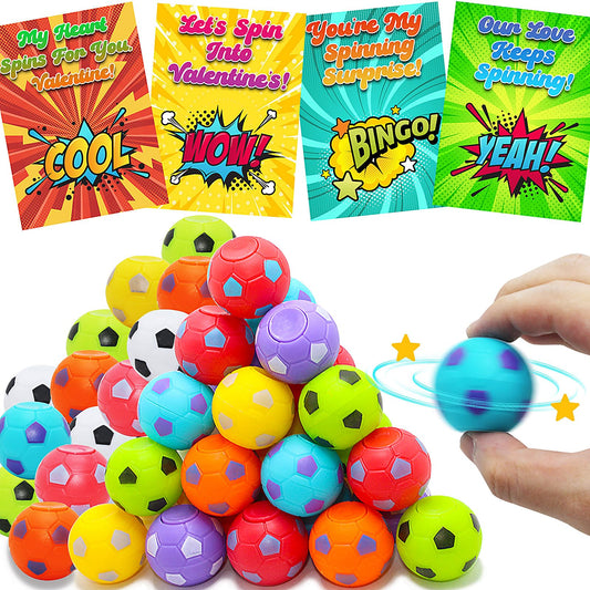 VEALIZUU valentines soccer ball pack for classroom gifts and party favors