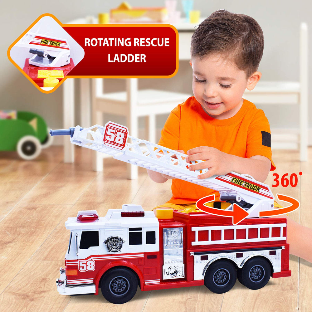 VEBO fire truck one-button operation simplifies start-up for toddlers
