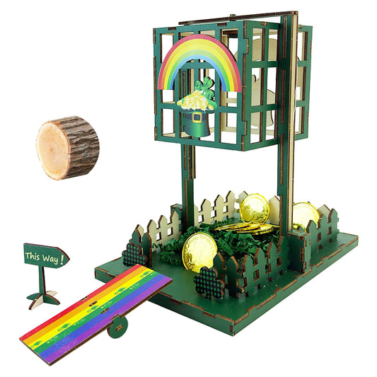 Vecacosic Leprechaun Trap Kit assembly page shows kid-friendly setup for DIY play.