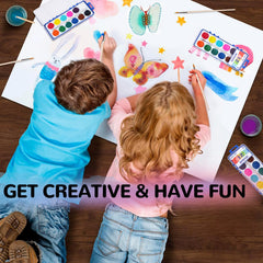 Washable pigments allow easy cleanup after art sessions.