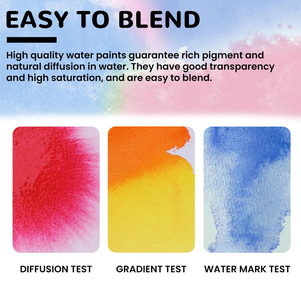 Wooden brushes included for precise strokes and natural brush feel.