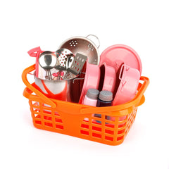 Veitch fairytales carrying basket keeps utensils tidy during playtime
