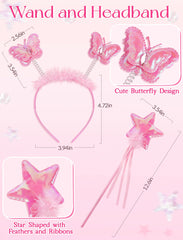 VEKDA headband adds fairy charm to complete the look.