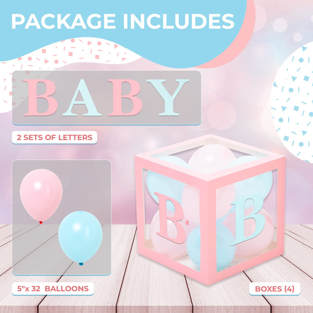 Vellax 5-inch pink and blue mini balloons for festive accents