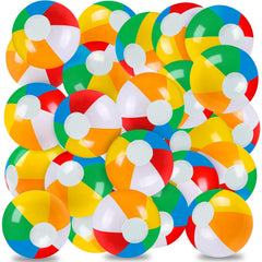 Vellibring 24-pack rainbow beach balls ready for pool-time fun