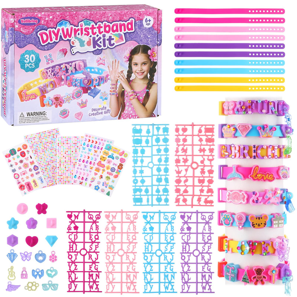 Vellibring Art Craft Kit with five color straps for varied bracelet designs