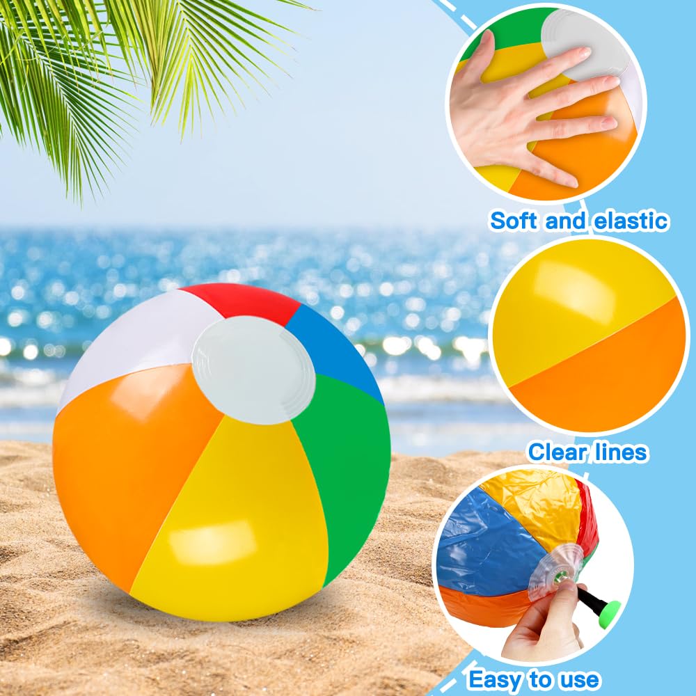 Vellibring bright-colored beach balls ideal for kids' summer play