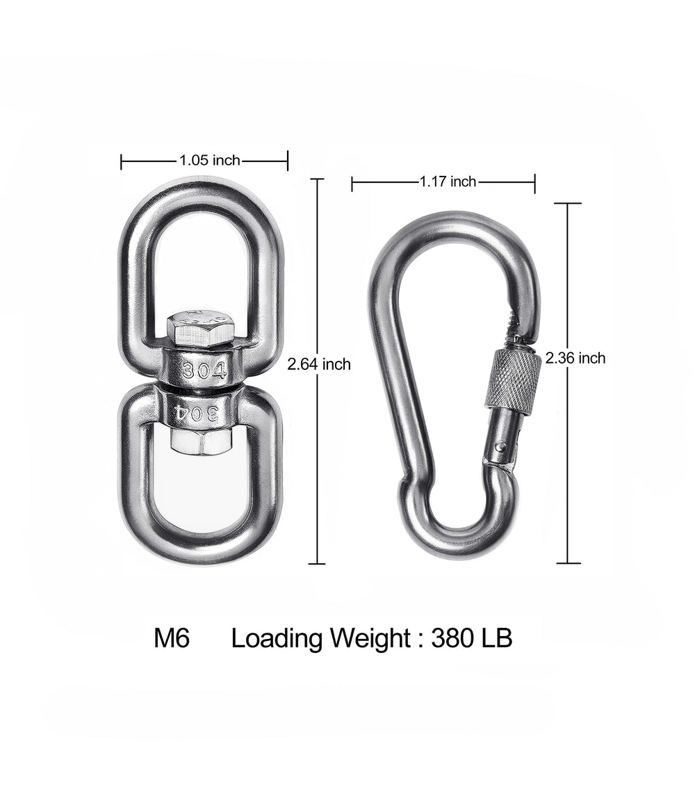 Velomill 360-degree rotation prevents rope twisting during use.