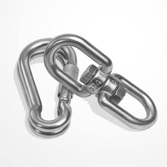 Velomill swivel provides smooth 360-degree rotation to prevent rope twists
