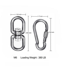 Velomill 360-degree rotation prevents rope twisting during use.