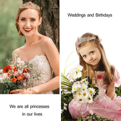 VELSCRUN Birthday Tiara gold-plated crystals for a premium party look
