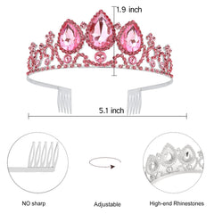 VELSCRUN gold-plated rhinestone crown shines beautifully at parties.