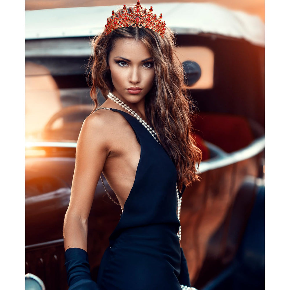 VELSCRUN red crystal crown doubles as a photo prop and keepsake