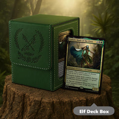 Venssu deck box fits 120 single-sleeved cards for dense collections.