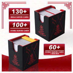 Venssu Chinese Takeout Deck Box with open lid for easy card access