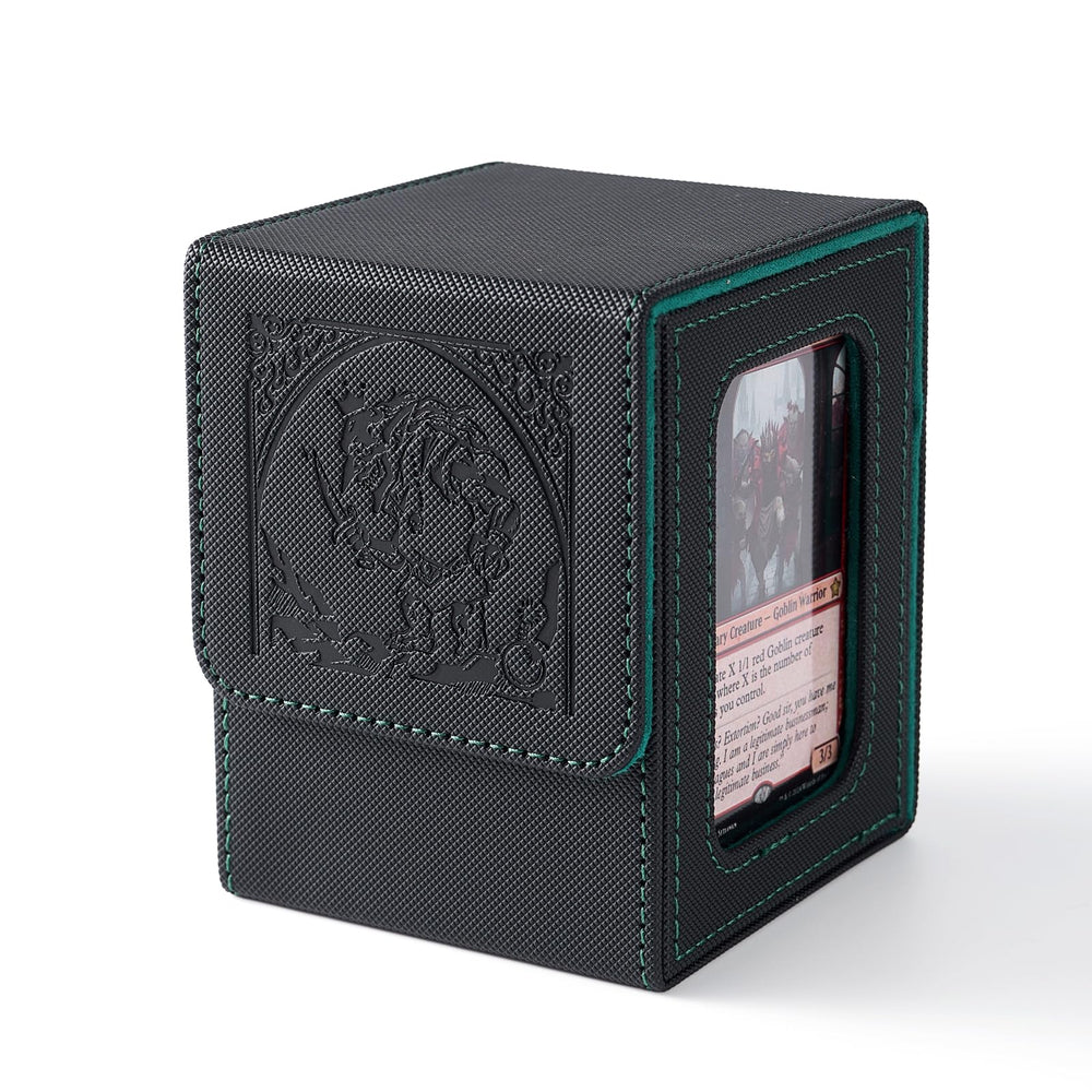 Venssu MTG deck box goblin-embossed texture for bold battles