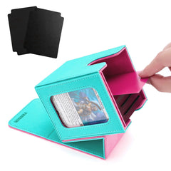 Venssu MTG deck box with turquoise-pink window for quick deck ID