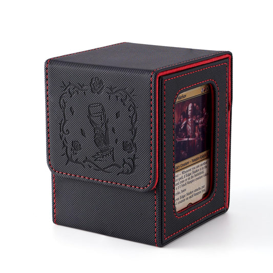 Venssu MTG deck box with vampire-embossed texture for stylish protection.