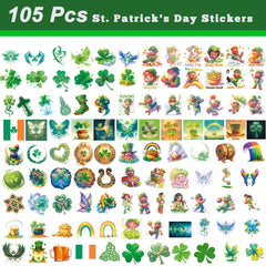 VERKSTAD clover stickers adorn water bottles for daily luck and color.