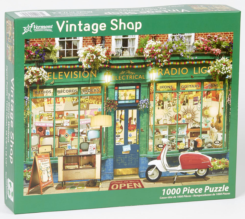Vermont Christmas Company jigsaw puzzle interlocking-pieces closeup supports durable piece fit