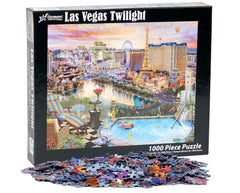 Vermont Christmas Company puzzle box front showcasing 1000 pieces for quick-start fun