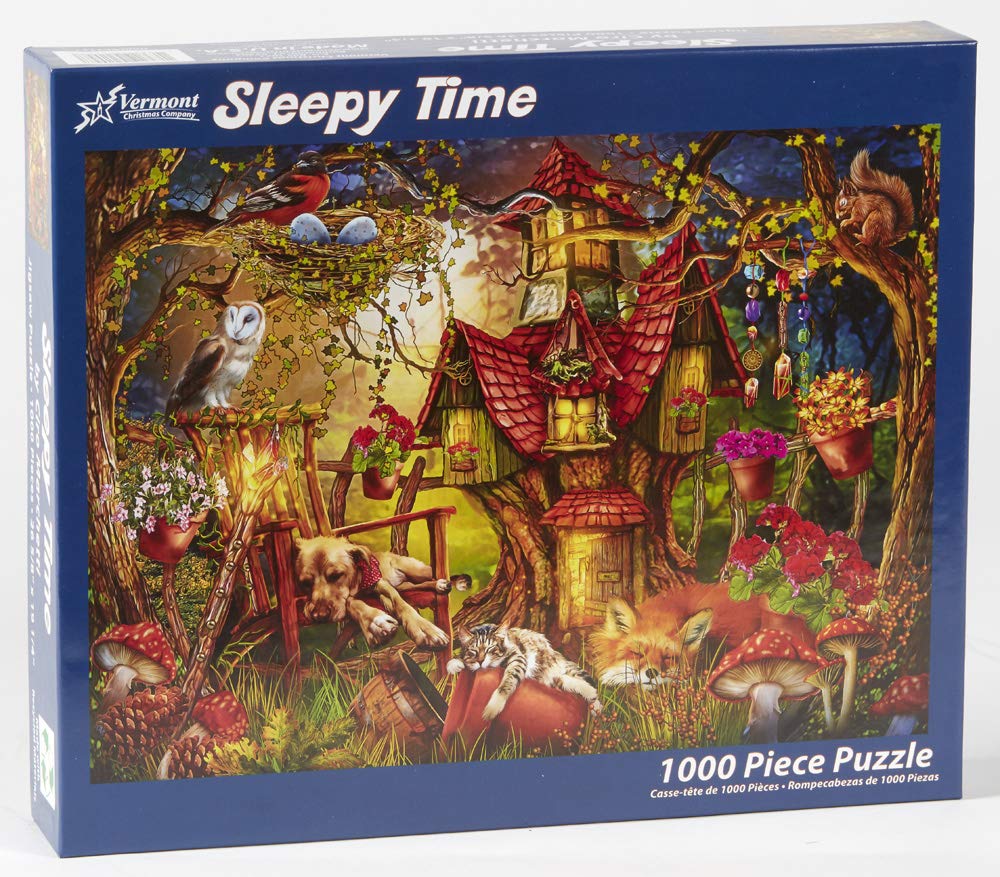 Vermont Christmas Company Sleepy Time puzzle featuring randomly shaped pieces for a brain-teasing challenge