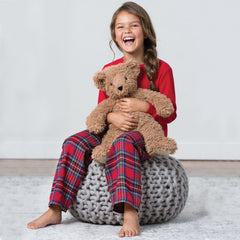 Vermont Teddy Bear 18-inch almond brown paw pads add warmth.