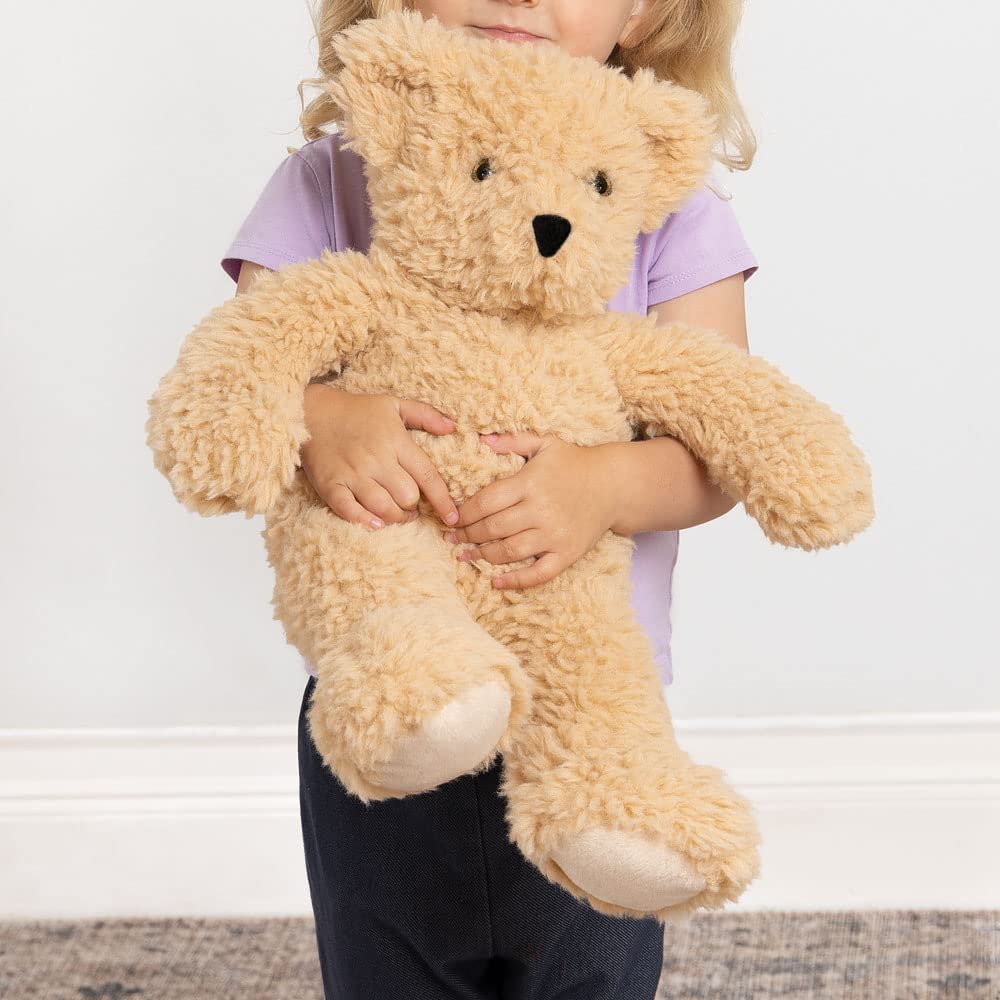 Vermont Teddy Bear Classic soft buttercream fur close-up highlights premium feel.