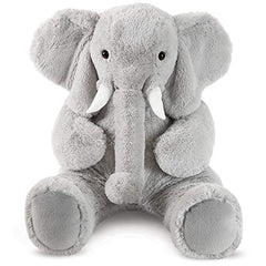 Vermont Teddy Bear Giant Elephant soft fur invites gentle hugs and cozy moments