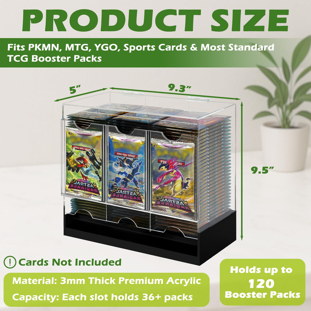Verssure 3-Slot Booster Pack Dispenser side view illustrating compact footprint.
