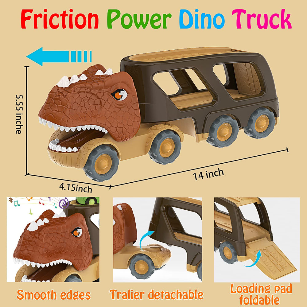 Veslier dinosaur truck with lights and sounds for immersive storytelling