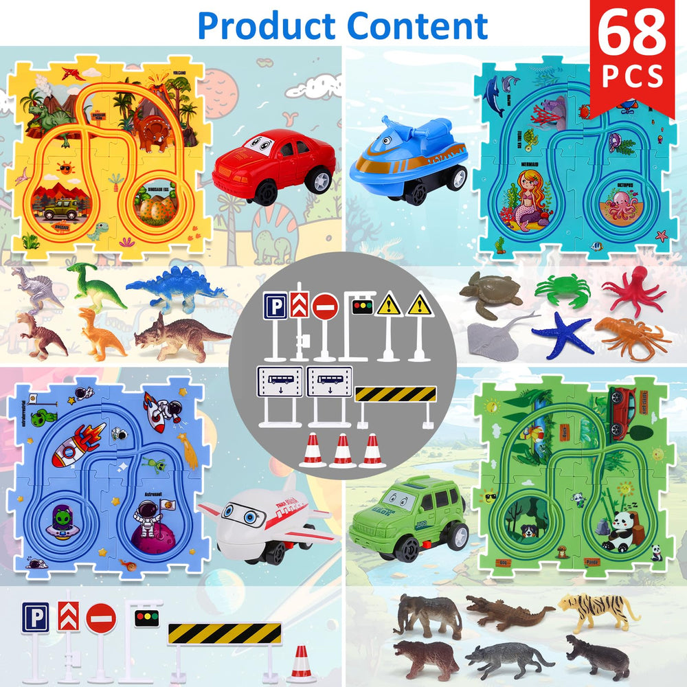 VESPRO 4 Series puzzle tracks connect for versatile layouts and hands-on learning.
